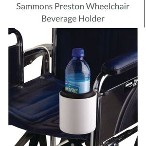 Wheelchair beverage holder, desk, arm, black